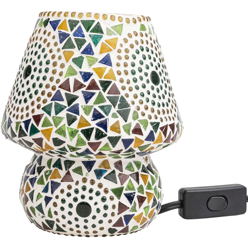 Evil Eye Mosaic Glass Lamp
