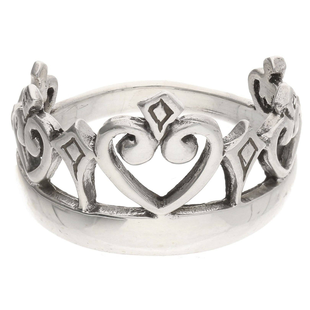 Miss America Princess Crown Sterling Silver Ring: 8