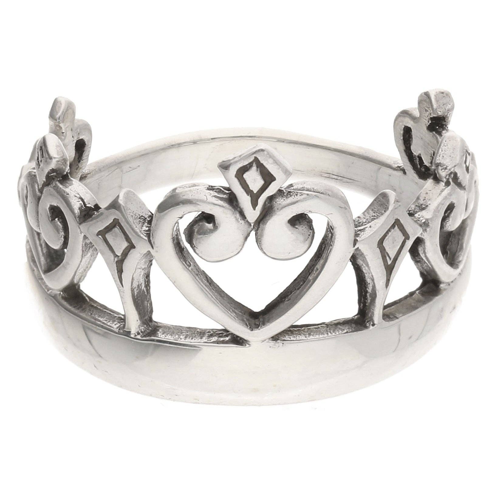 Miss America Princess Crown Sterling Silver Ring: 8