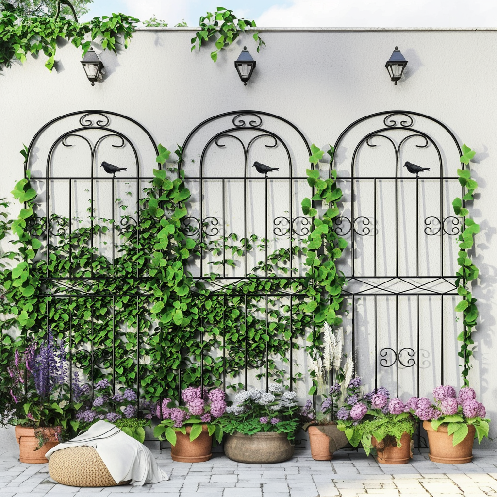 71'' H X 20'' W Iron Lattice Panel Trellis Garden Trellis Pa