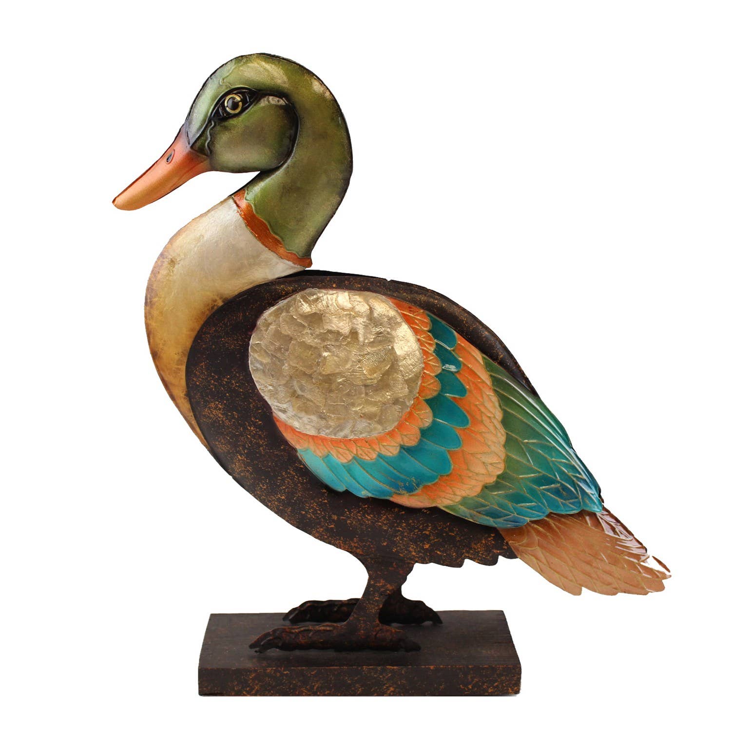 Capiz Standing Duck Figure