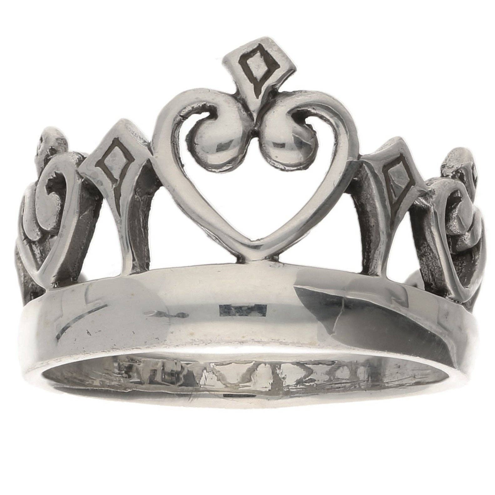 Miss America Princess Crown Sterling Silver Ring: 7