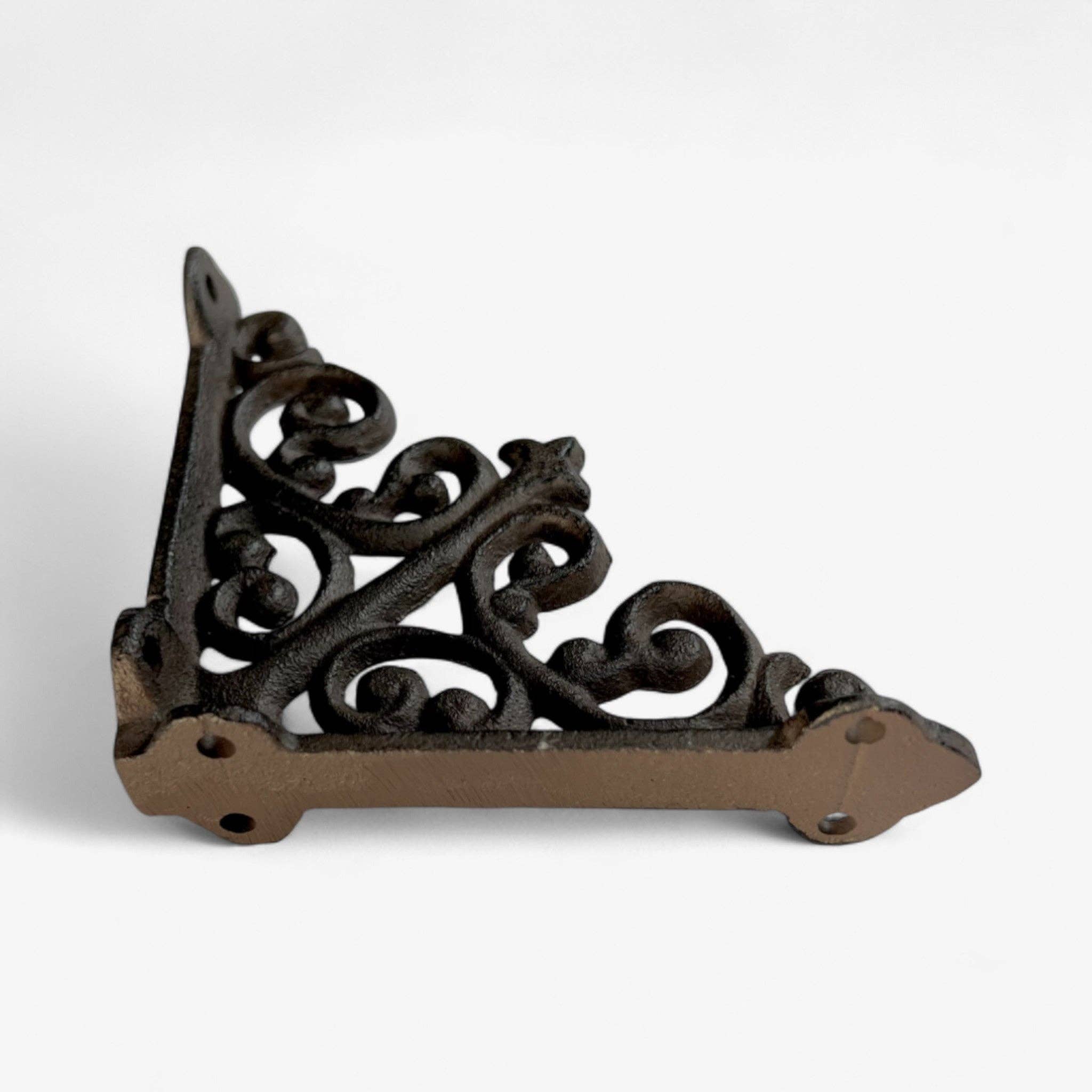 Vintage Scroll Cast Iron Shelf Bracket - Decorative Rustic Shelf Support