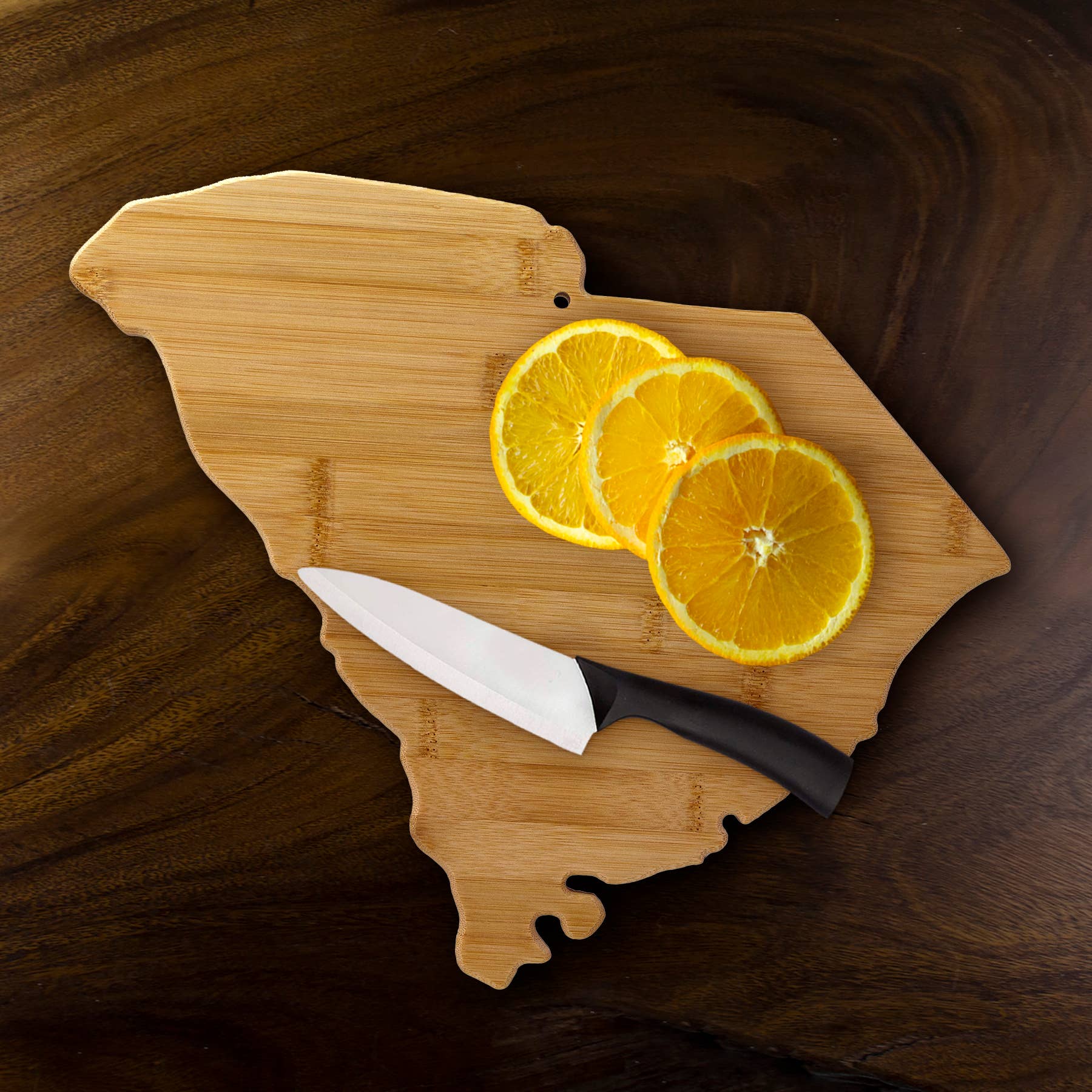 South Carolina State-Shaped Bamboo Serving & Cutting Board