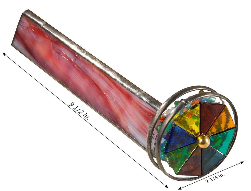 KAL 107 Red/White Opal Kaleidoscope - Double  Wheel