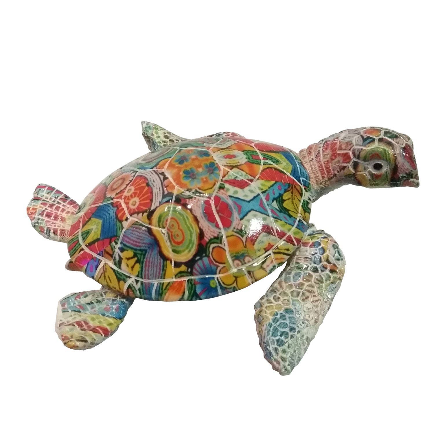Large Tile Turtle Decorative Figurine