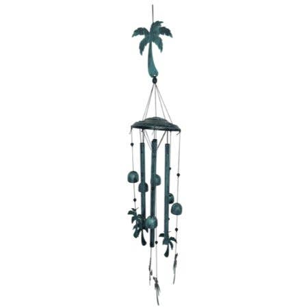 Antique Metal Wind Chime - Palm Tree-C-2474
