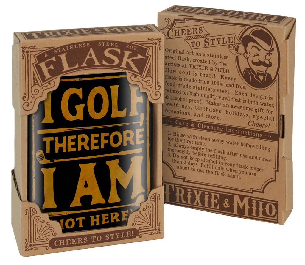 Flask - I Golf, Therefore I Am... - Father's Day