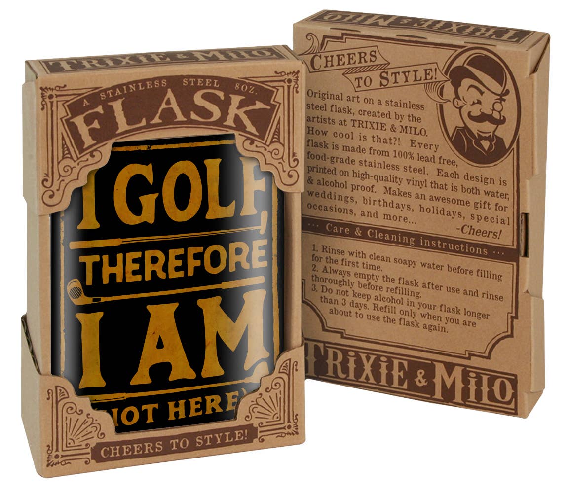 Flask - I Golf, Therefore I Am... - Father's Day