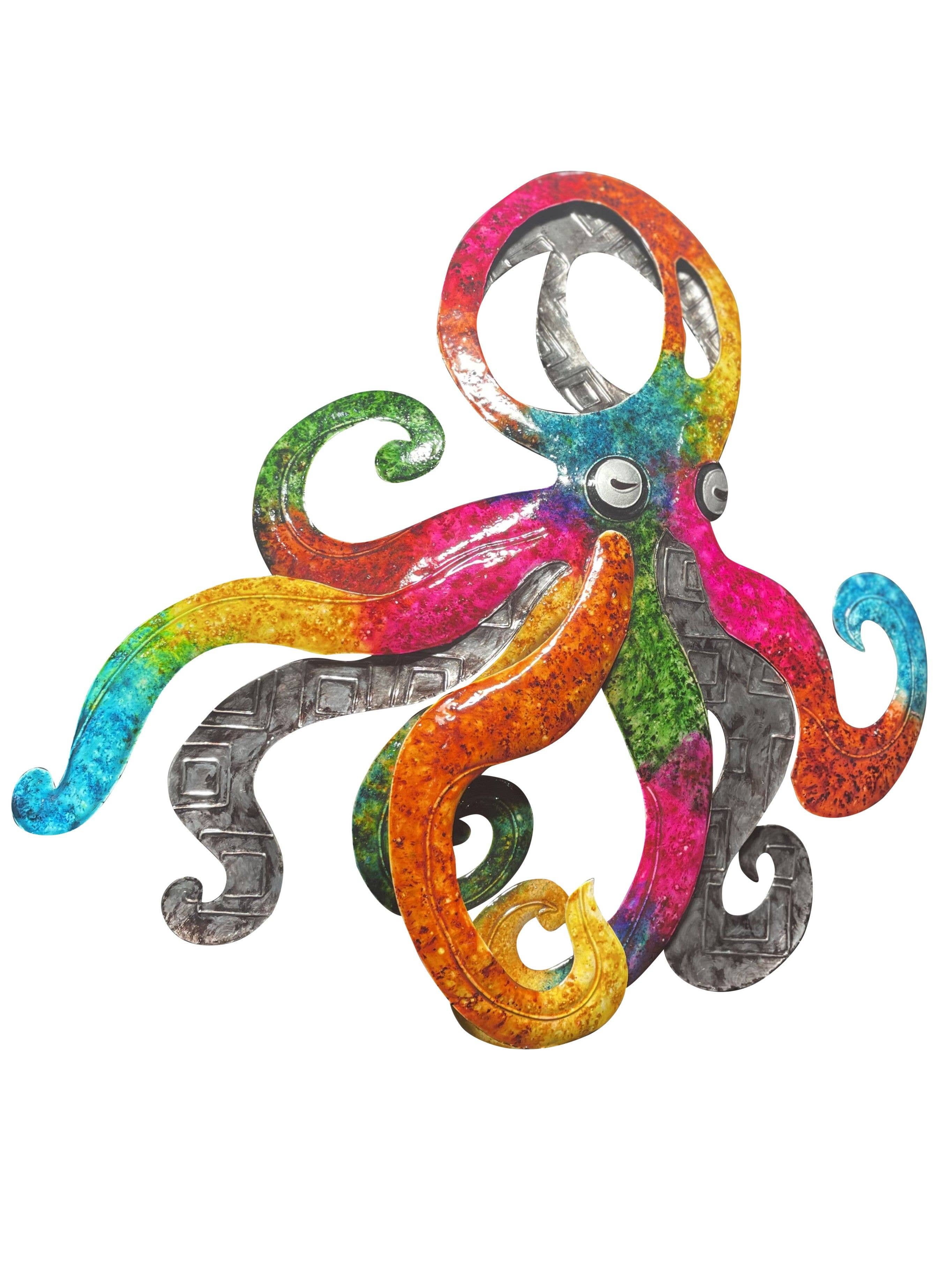 Multi Color Silver 3D - Octopus Wall Décor-MCS-14O