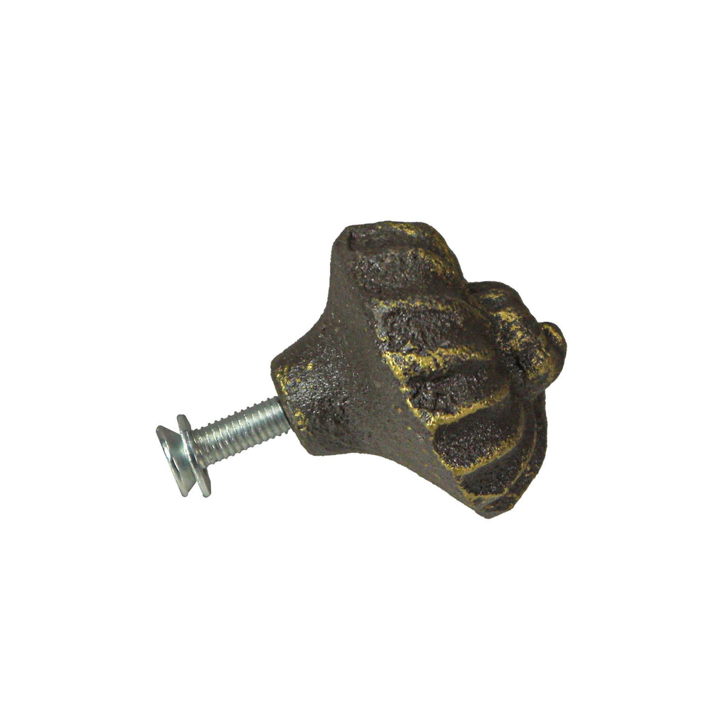 Rustic Bronze Cast Iron Nautilus Shell Drawer Pulls Set of 6