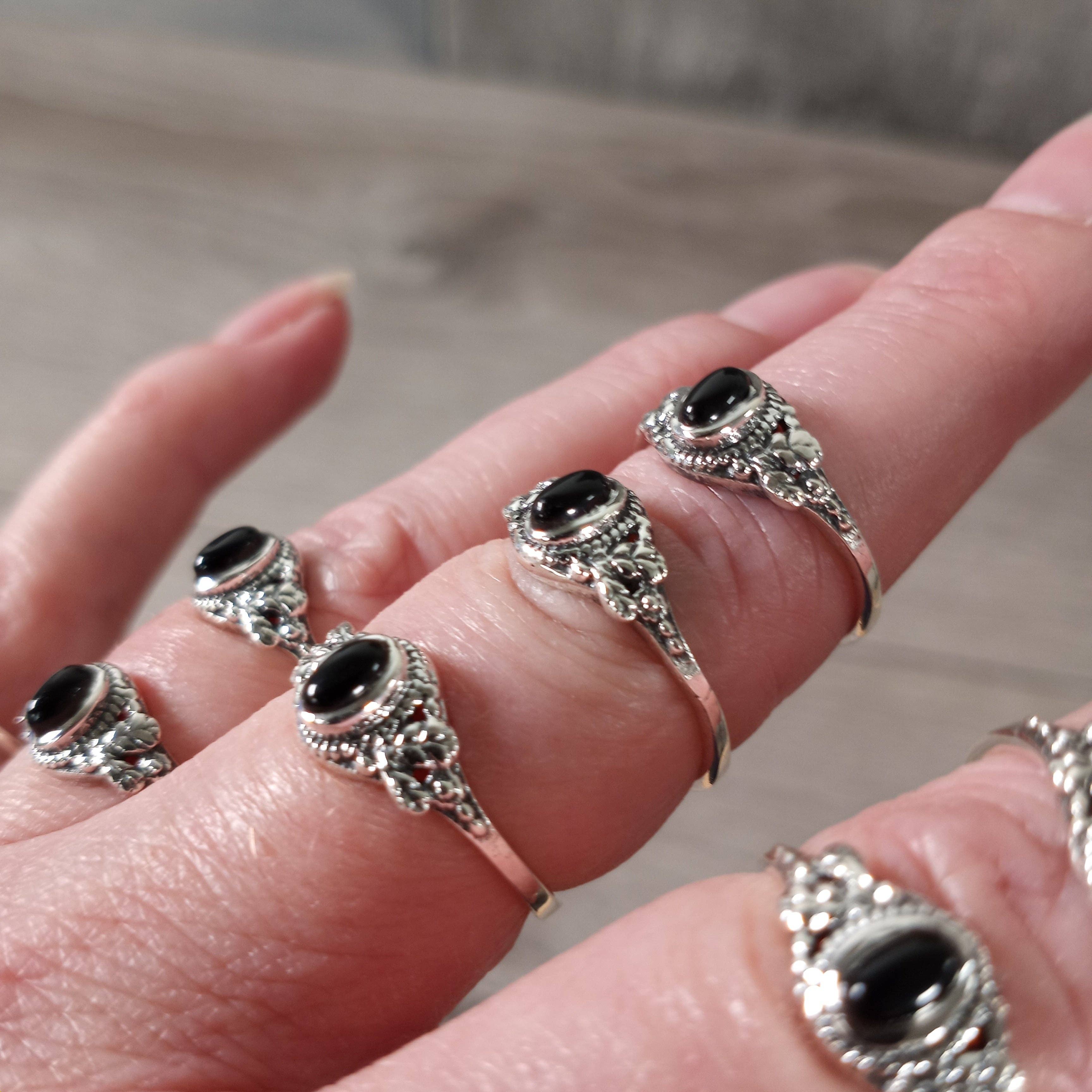 Sterling Silver 925 Earthy Dainty Boho Style: Citrine / 7