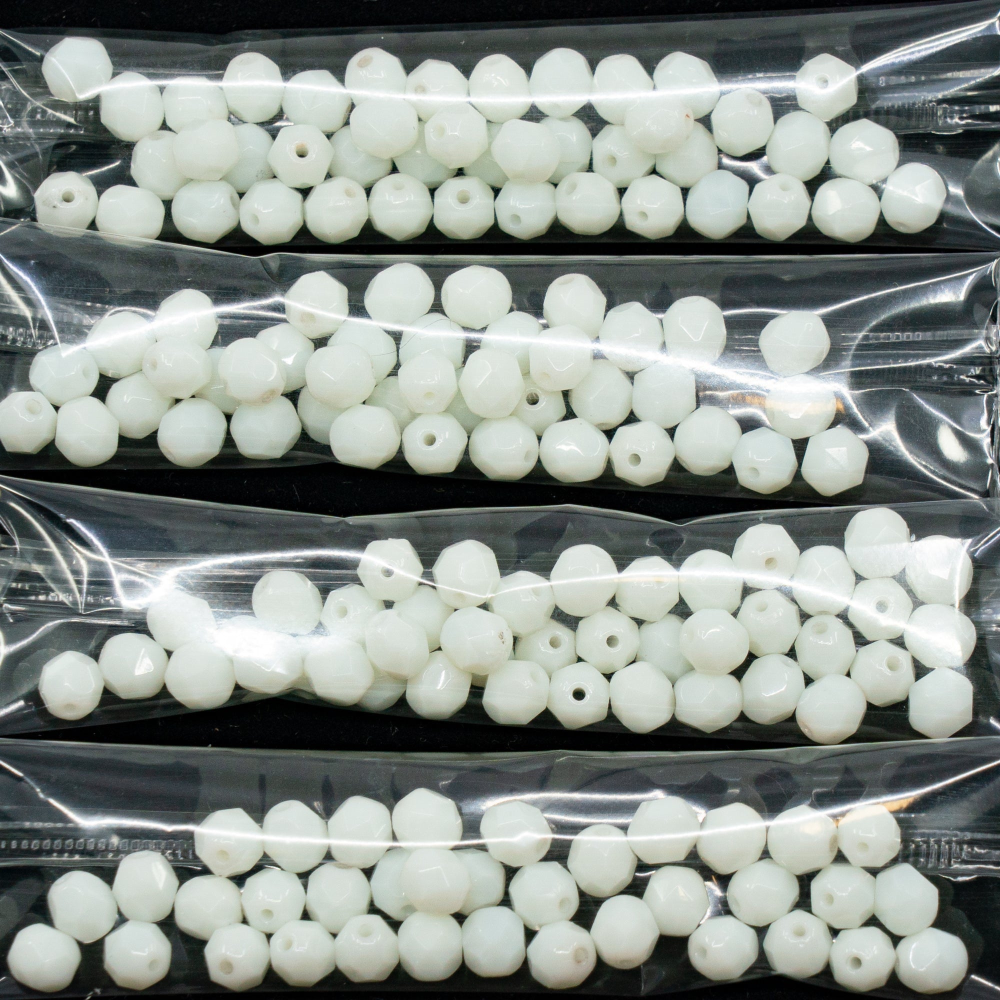 OUTLET 10 grams Faceted Round Fire Polished Beads, 6 x 6 mm, 33539 (33539), Glass, Czech Republic