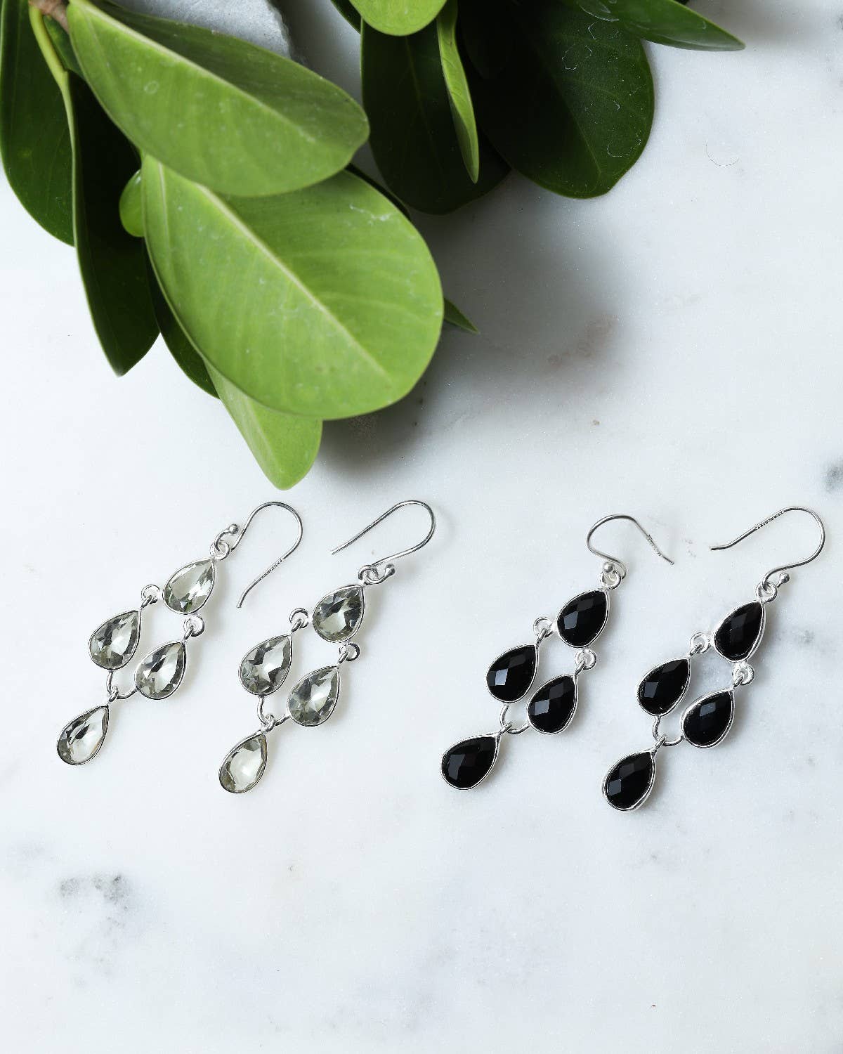 Black Onyx Solid 925 Sterling Silver Dangle Earrings Jewelry