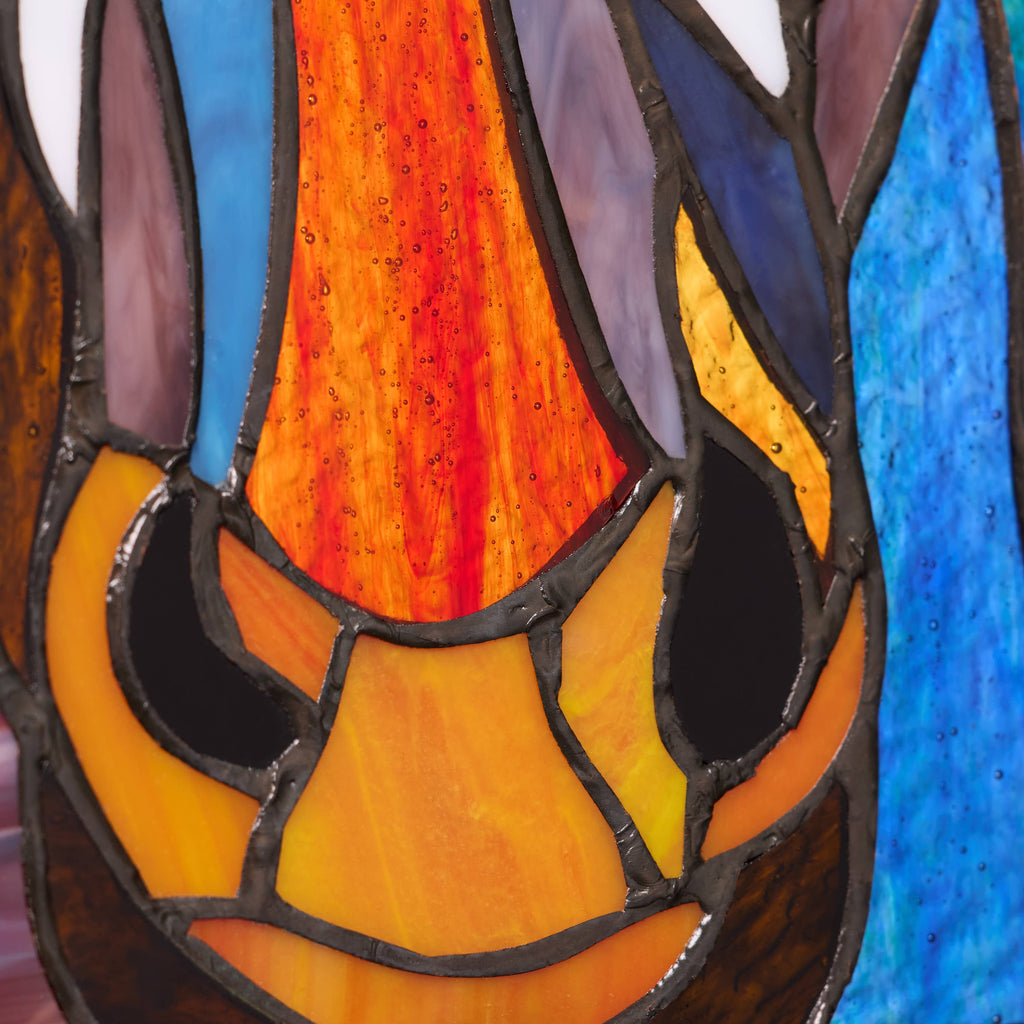 13"H Roz Horse Stained Glass Window Panel