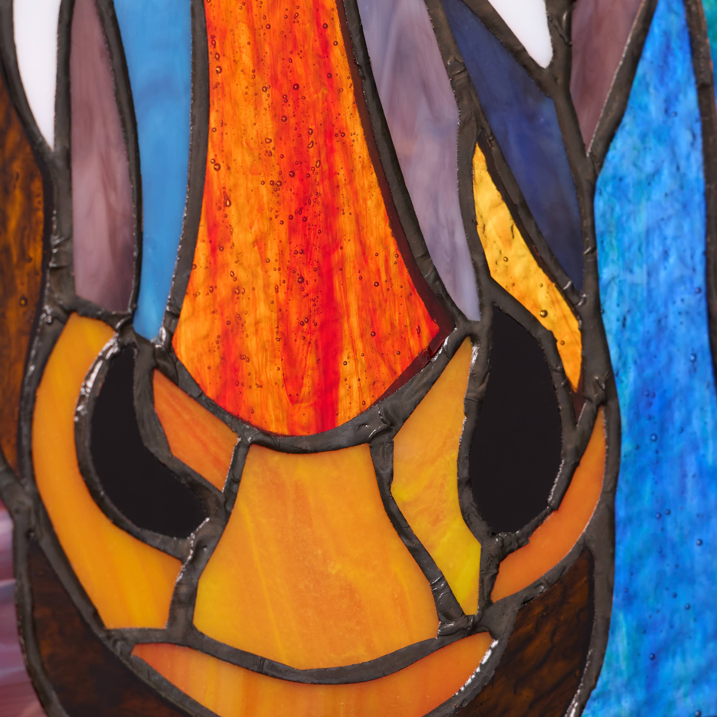 13"H Roz Horse Stained Glass Window Panel