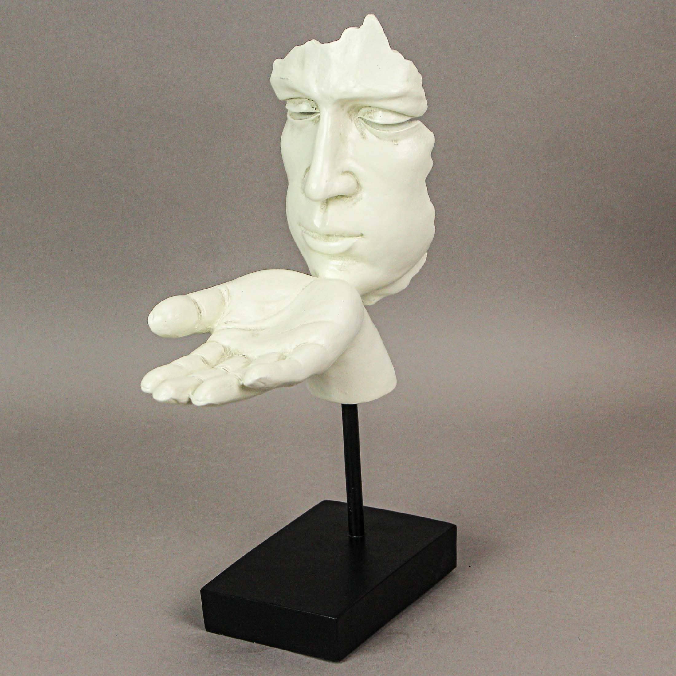 12in Resin Blowing A Kiss Decorative Sculpture W/Museum Base