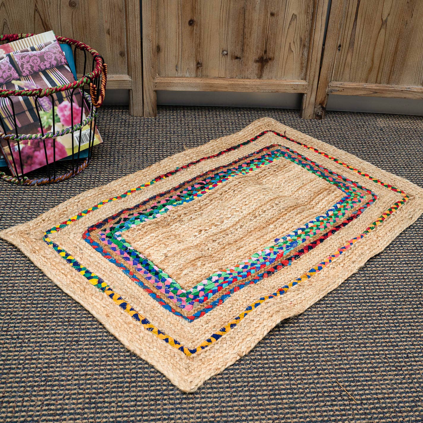 Eco Jute Border Rectangular Rug