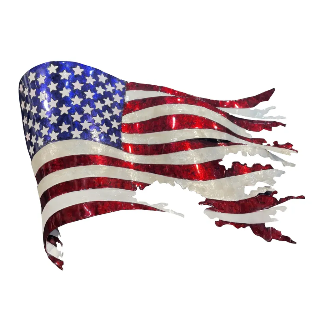 Torn Metal Wall Décor - American Flag-TORN-15FL