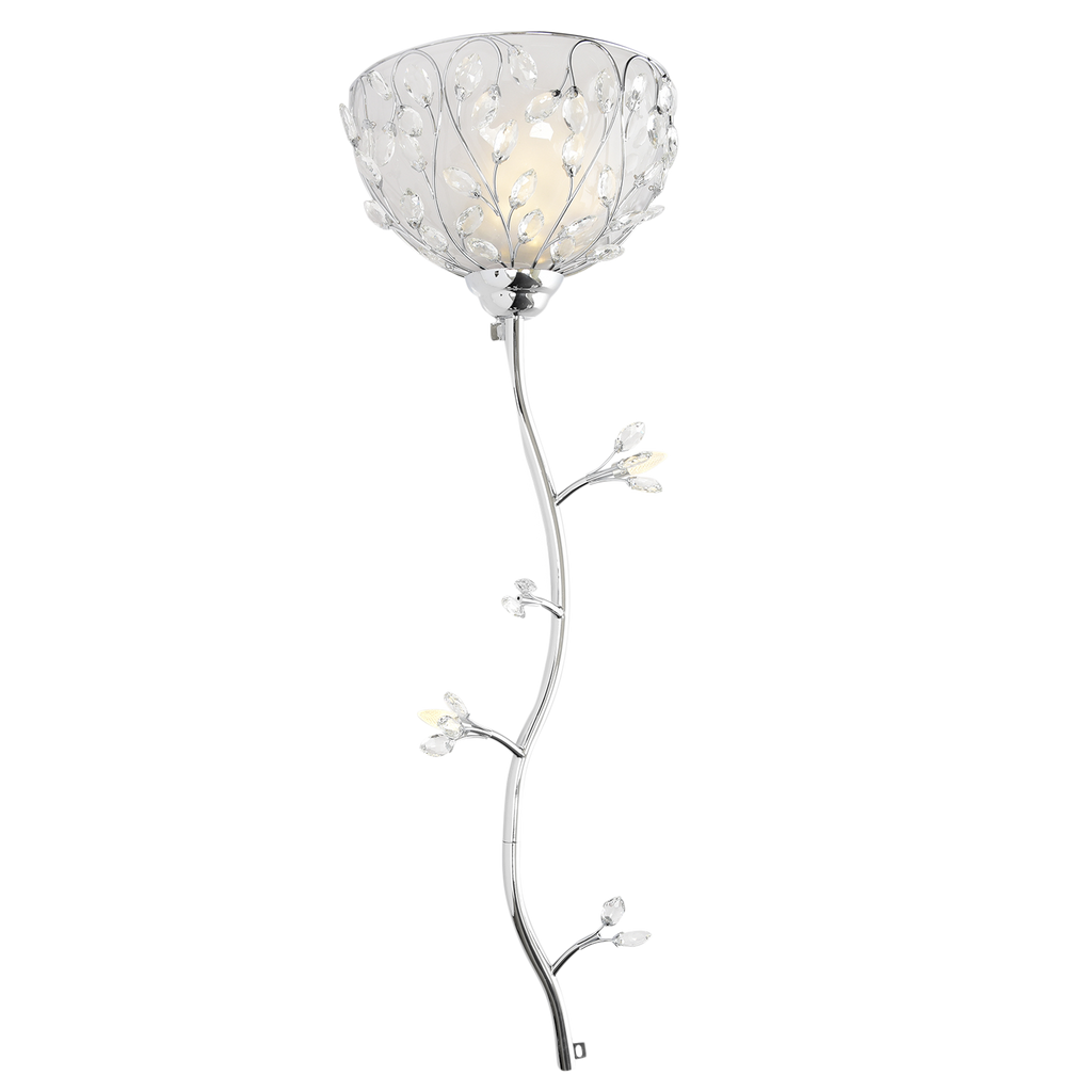38.5" Crystal Glass LED Cordless Wall Sconce