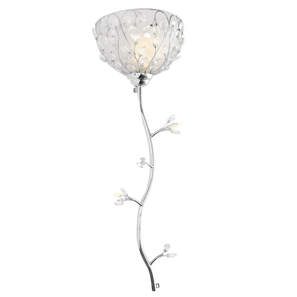 38.5" Crystal Glass LED Cordless Wall Sconce
