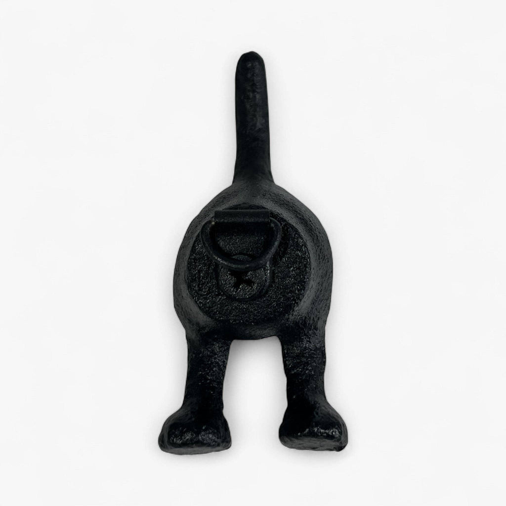 Dog Tail Wall Hook Cast Iron Rustic Home Decor