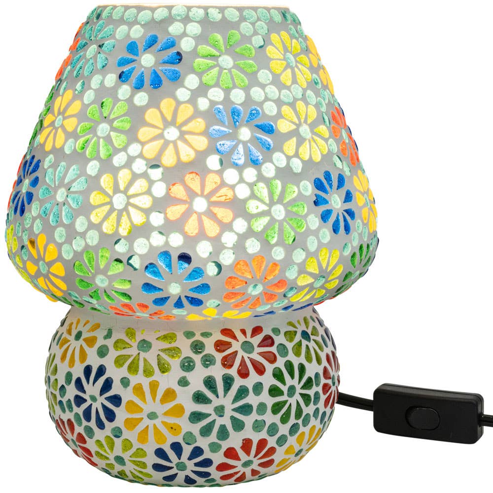 Large Mosaic Glass Lamp