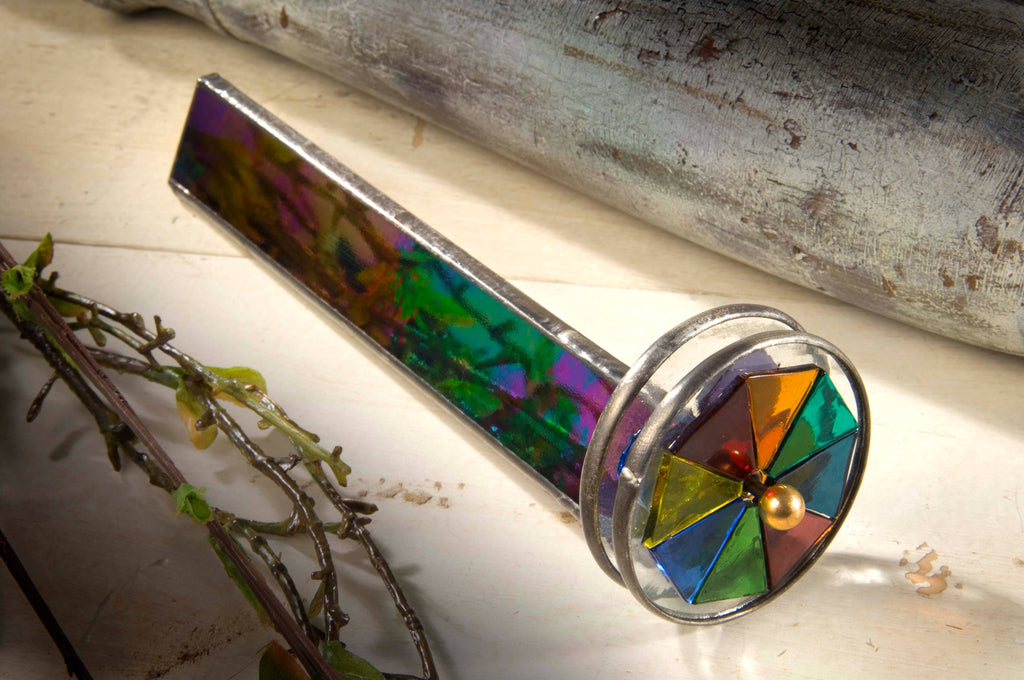 KAL 110 Black Iridescent Kaleidoscope - Double Wheel