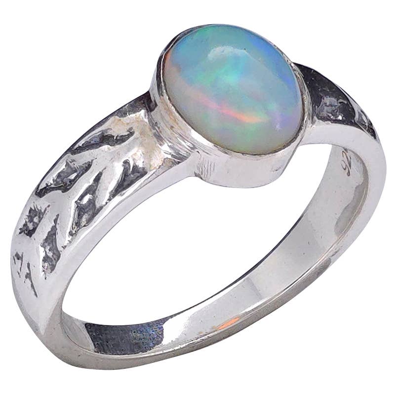 Opal 925 Silver Ring: 7