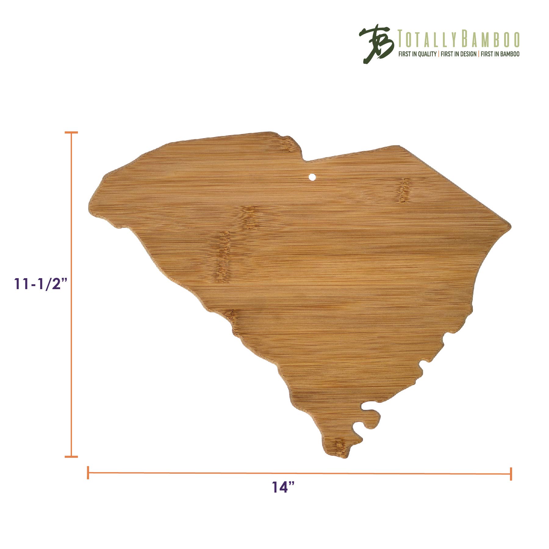 South Carolina State-Shaped Bamboo Serving & Cutting Board