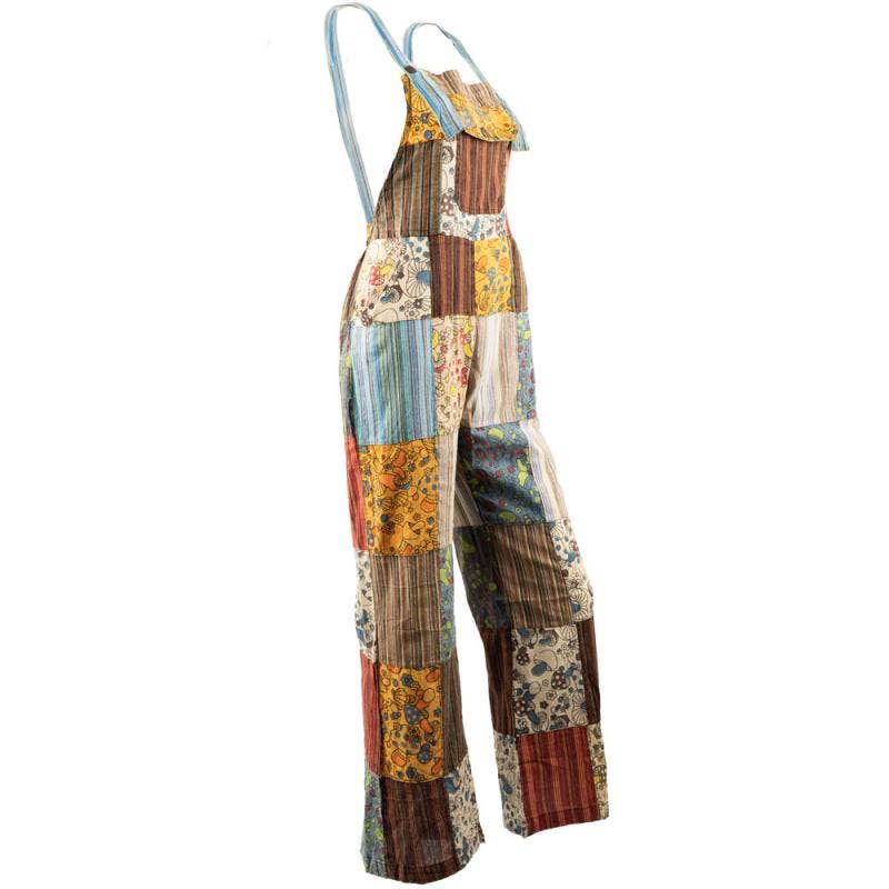 COTTON MUSHROOM OVERALLS: MEDIUM/LARGE