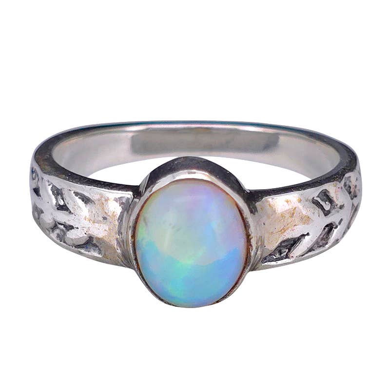 Opal 925 Silver Ring: 7