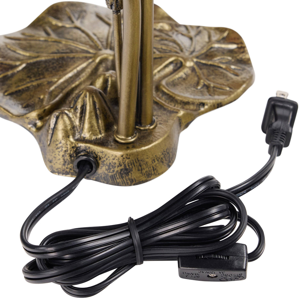 16"H Hand Blown Glass 3 Lily Downlight Table Lamp