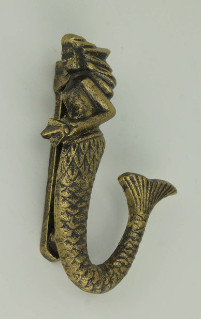 Cast Iron Mermaid Door Knocker - Bronze
