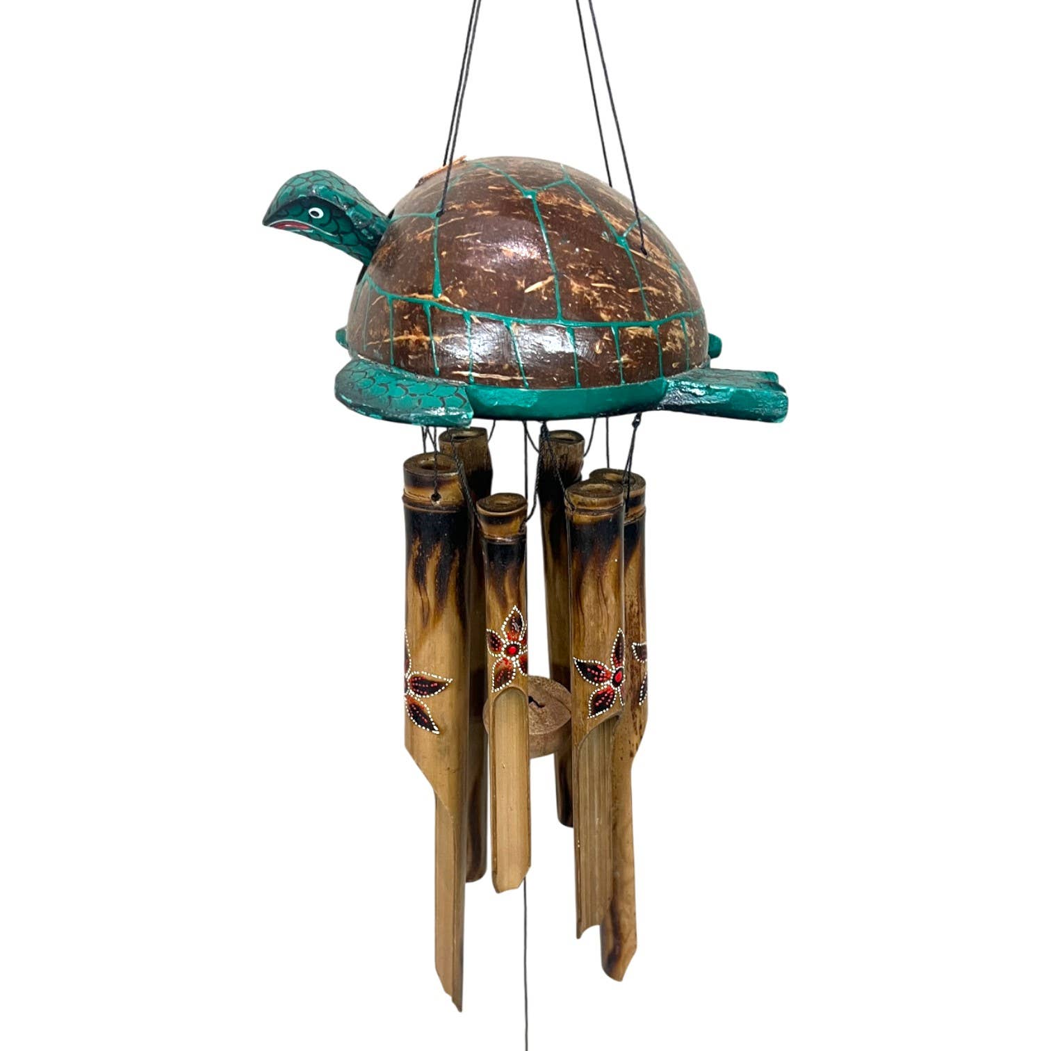 Bamboo Chime Turtle Top-Abo Art-12"-N-1386B-S-TU-ABO