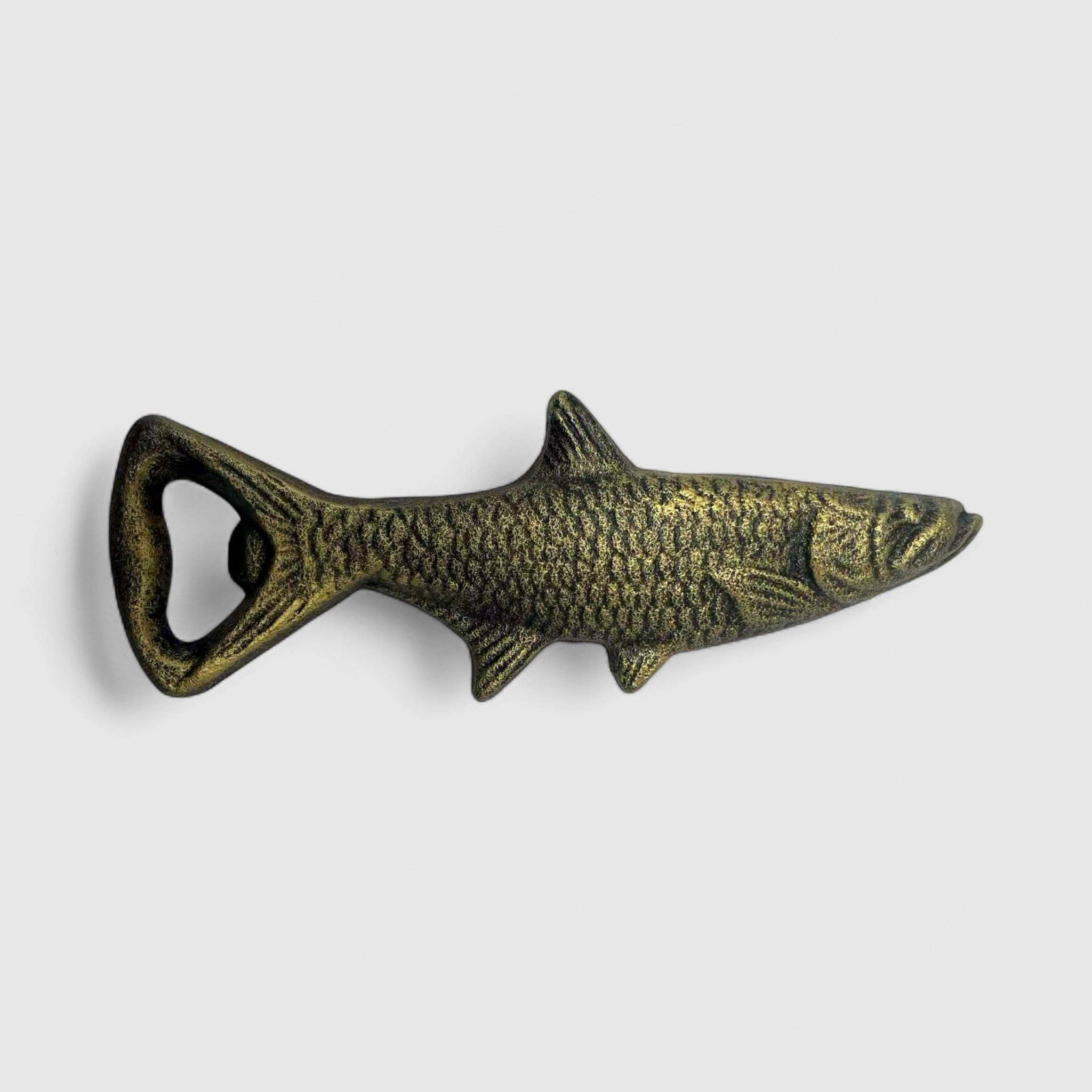Fish Bottle Opener, Cast Iron Nautical Bar Kitchen Tool