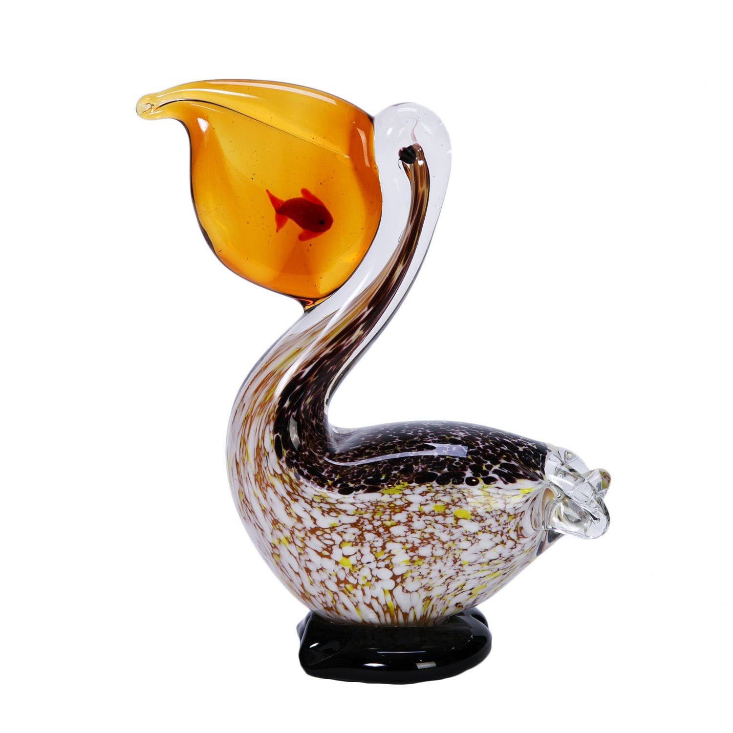 Pelican Brown Art Glass Decorative Figurine
