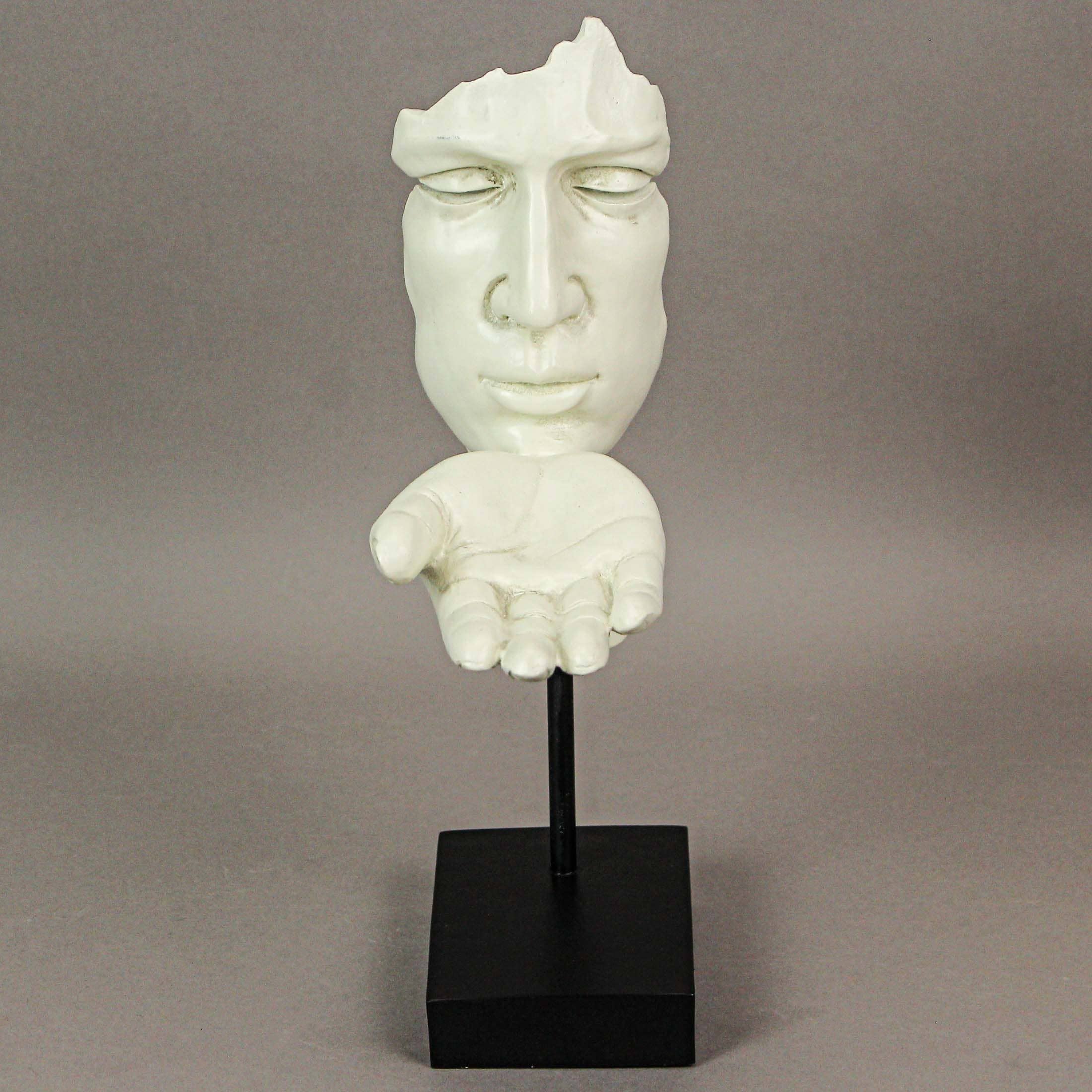 12in Resin Blowing A Kiss Decorative Sculpture W/Museum Base