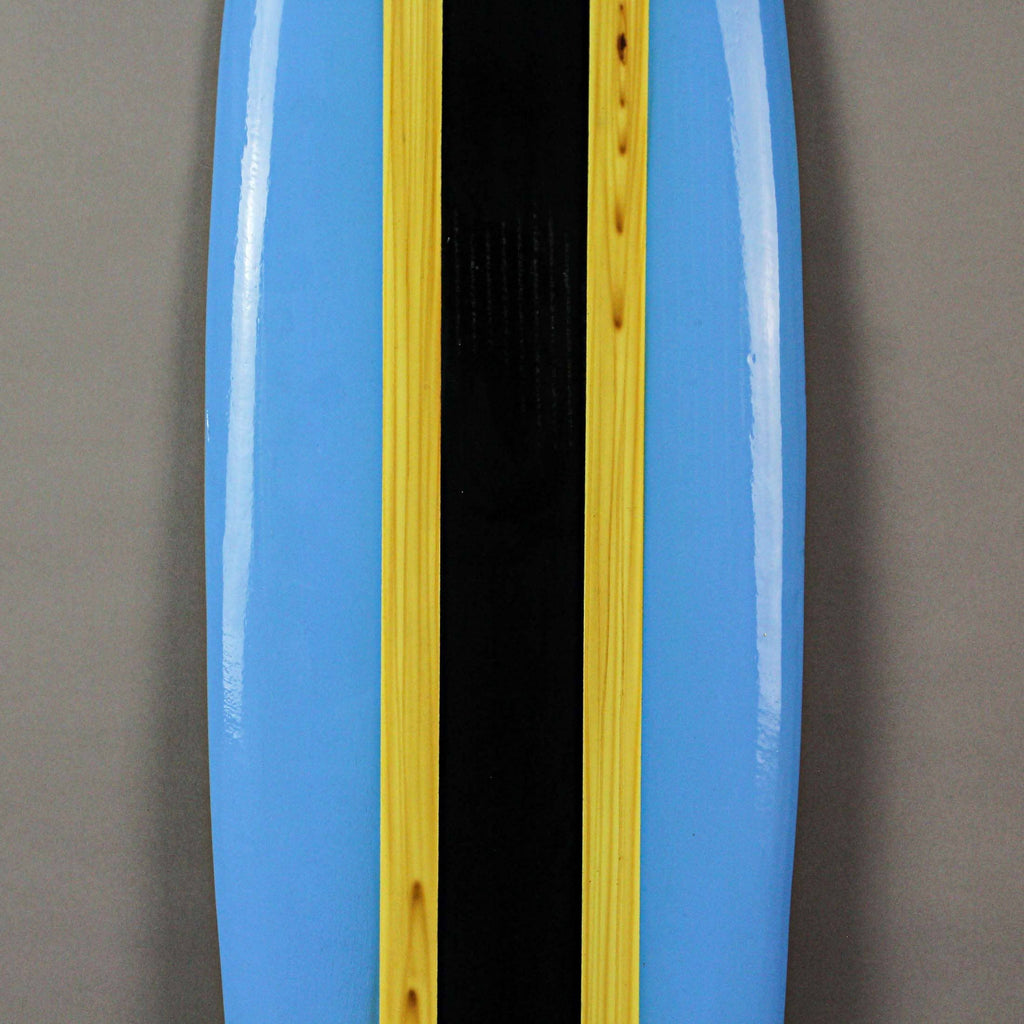 Striped Wooden Surfboard Wall Hanging 39 inch Blue