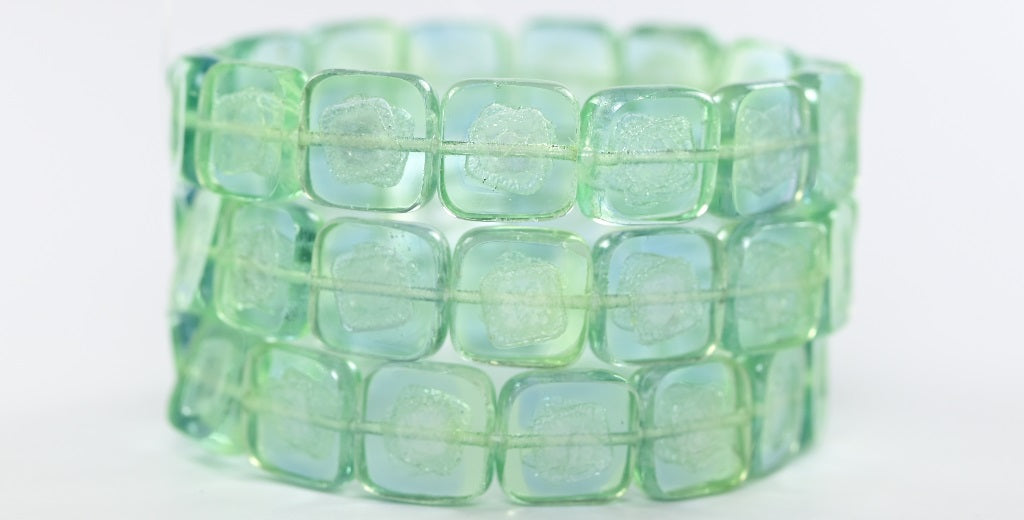 Table Cut Square Beads With Turned Square, 57601 Hematite (57601-14400), Glass, Czech Republic